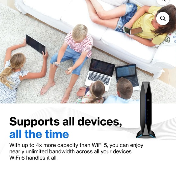 Linksys Arena 6 E7350 Ax1800 WiFi 6 Router Duel Band - Picture 5 of 12